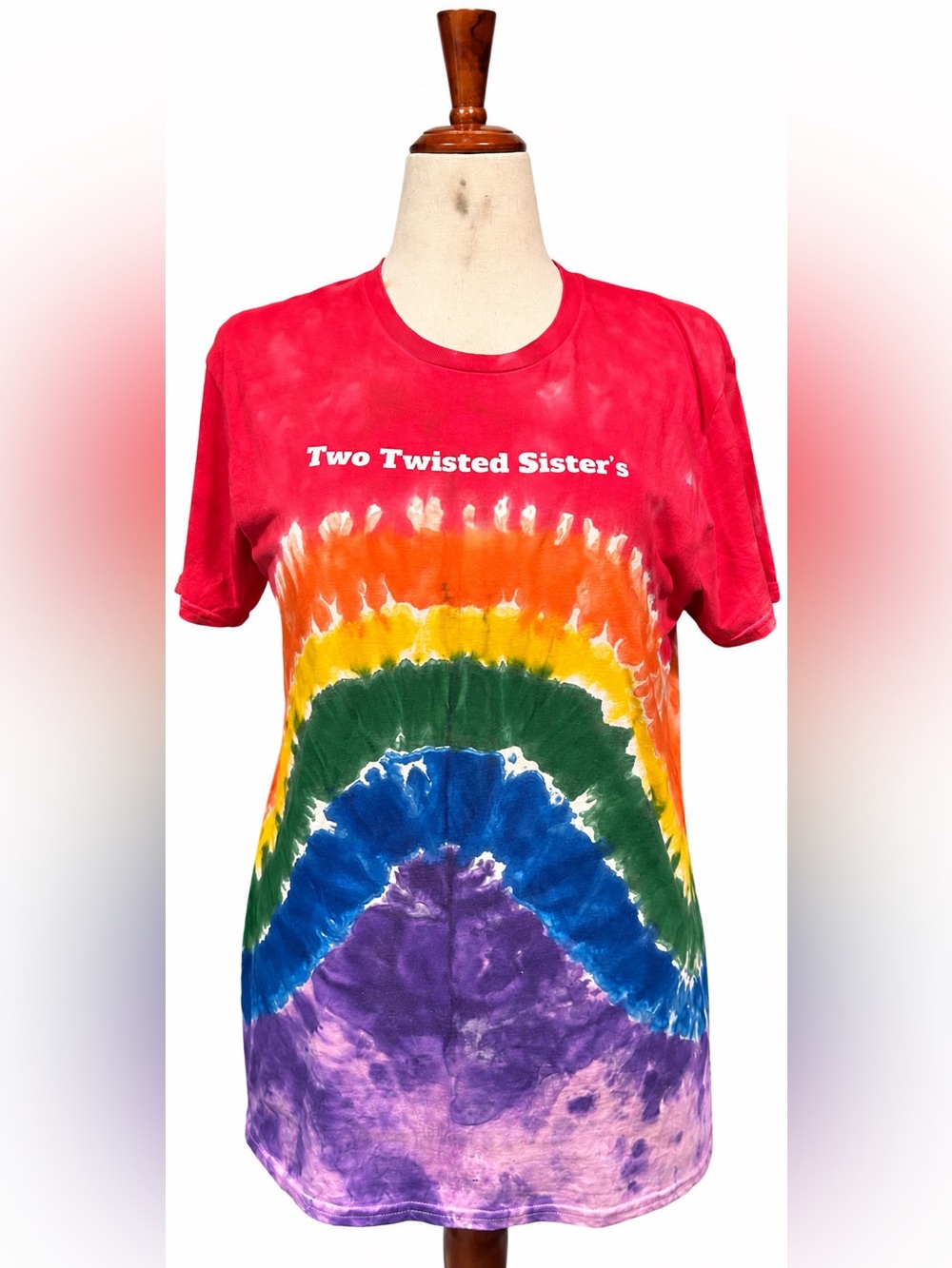 Rainbow Tie-Dye Adult Tee -size medium